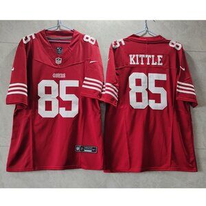 Mens Kids Youths George Kittle Scarlet Vapor Stitched Jersey